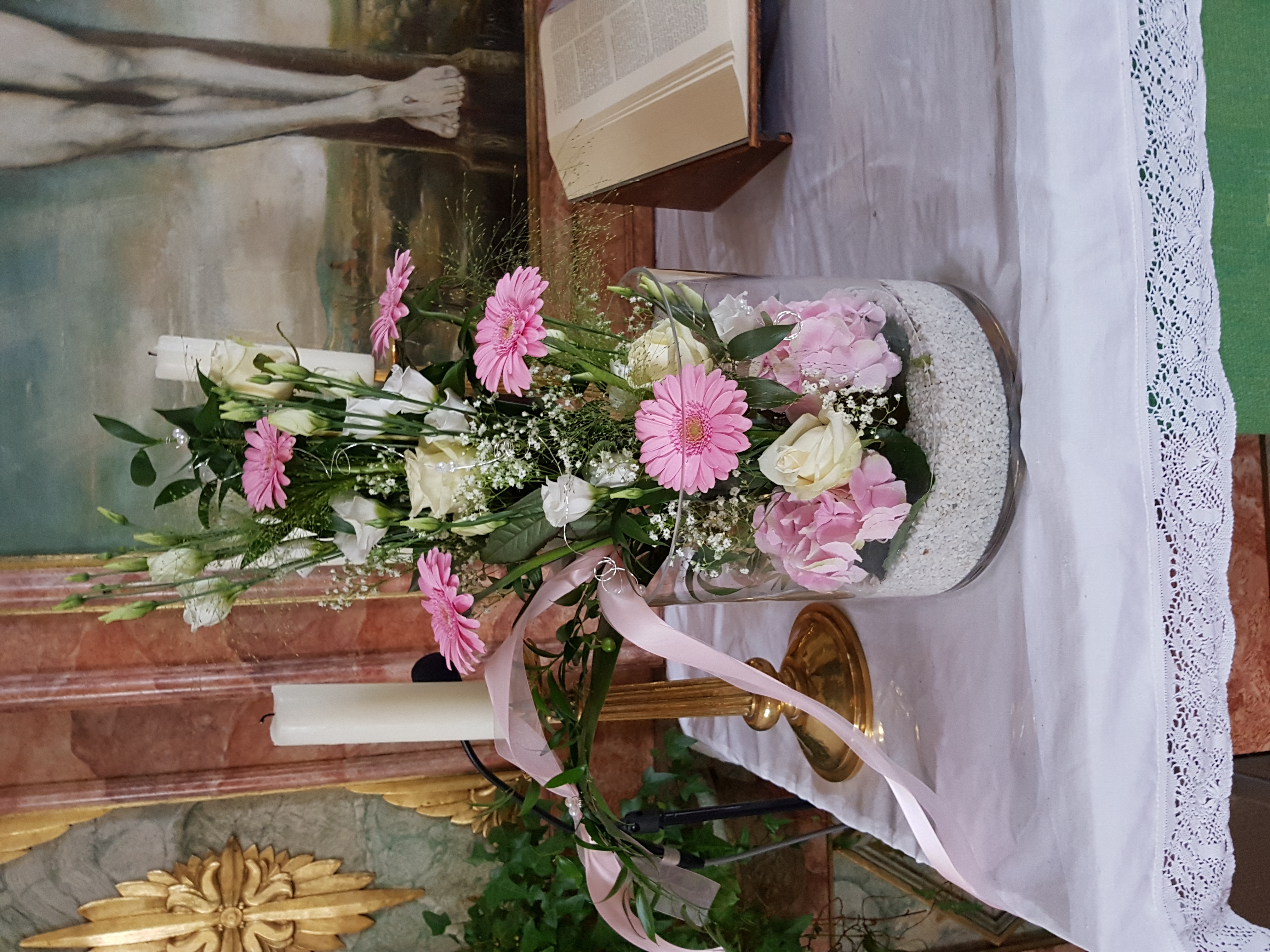 Blumen Vase in Rosa
