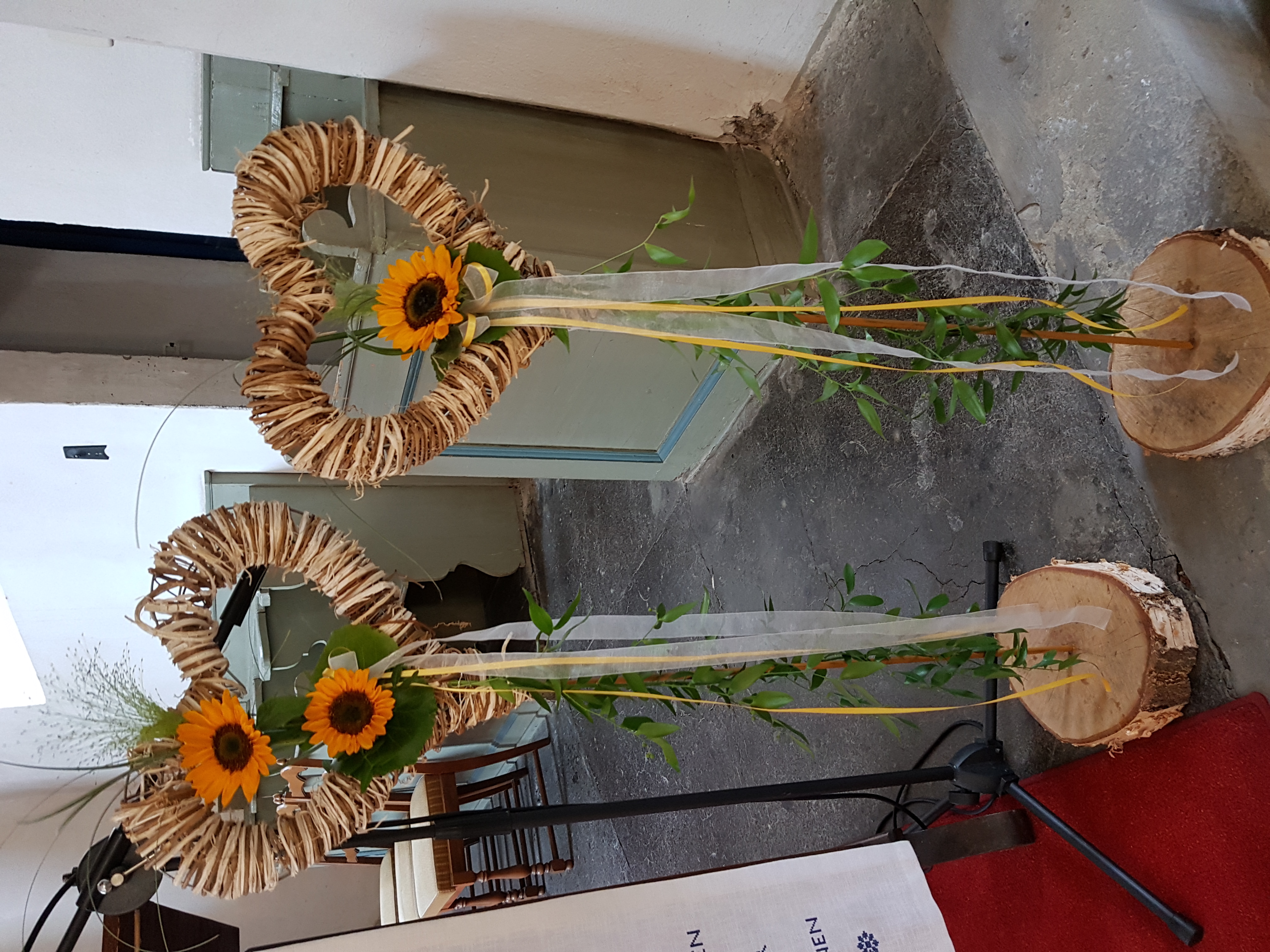 Sonnenblume Herz Stand